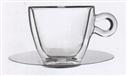 Thermic Glass Чашка с блюдцем 300 мл, двойные стенки, стекло, блюдце-н/ст