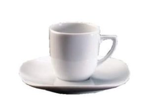 Блюдце квадратное 12,1 см для чашки кофейной (арт. 4143.O и 4157.O) , фарфор