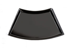 Тарелка черная сегмент 51×30 см., плоск., фарфор